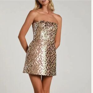 Helsi Linda Strapless Sequin Mini Dress